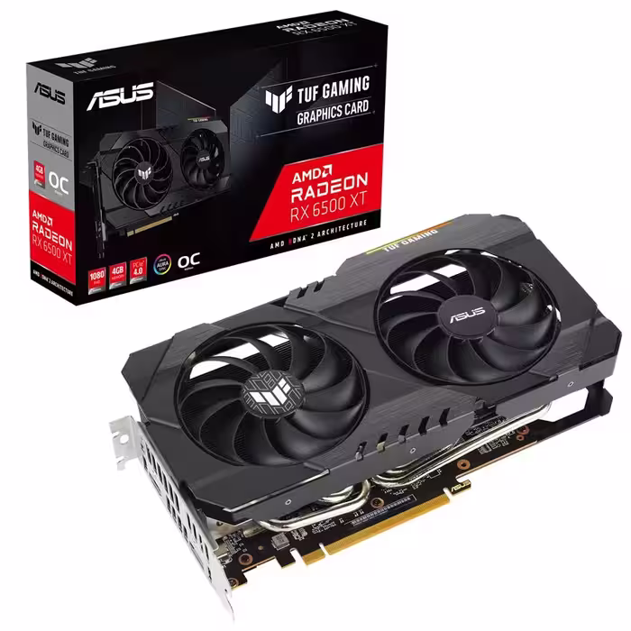 کارت گرافیک  ایسوس مدل TUF-RX6500XT-O4G-GAMING حافظه 4 گیگابایت