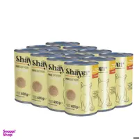کنسرو غذای گربه شایر مدل مرغ کد Sh312 وزن 400 گرم بسته 12 عددی