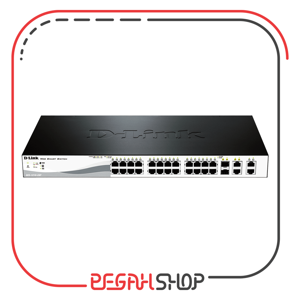 سوییچ 28 پورت مگابیتی برند D-Link مدل DES-1210-28