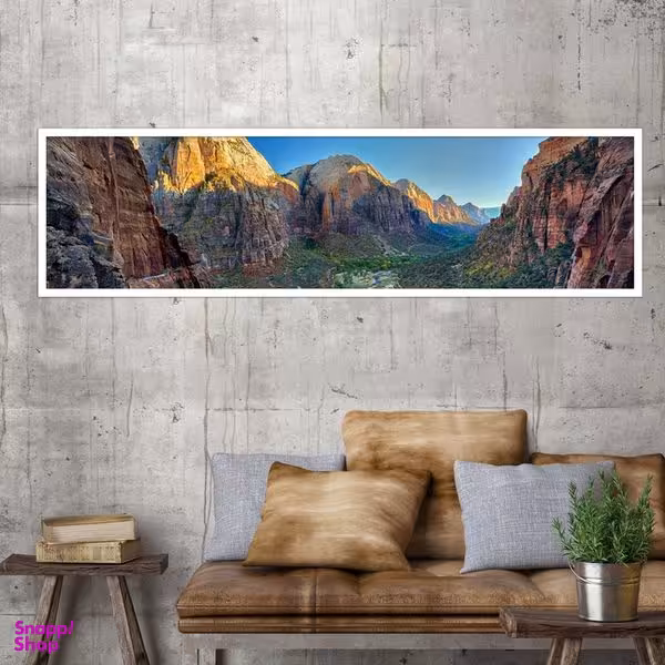 تابلو بکلیت طرح طبیعت کوهستان و طلوع آفتاب مدل W-7523