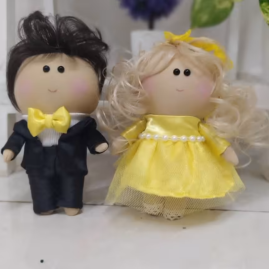 عروسک 17 سانتی پسرو دختر.با موی مصنوعی.در رنگهای مختلف قابل اجراست