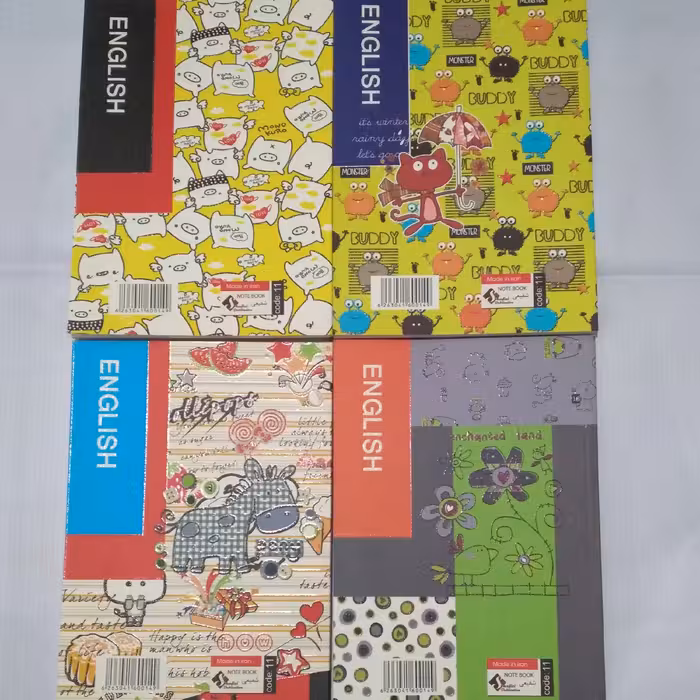 دفتر 50 برگ زبان ته چسب طرح کودکانه شفیعی