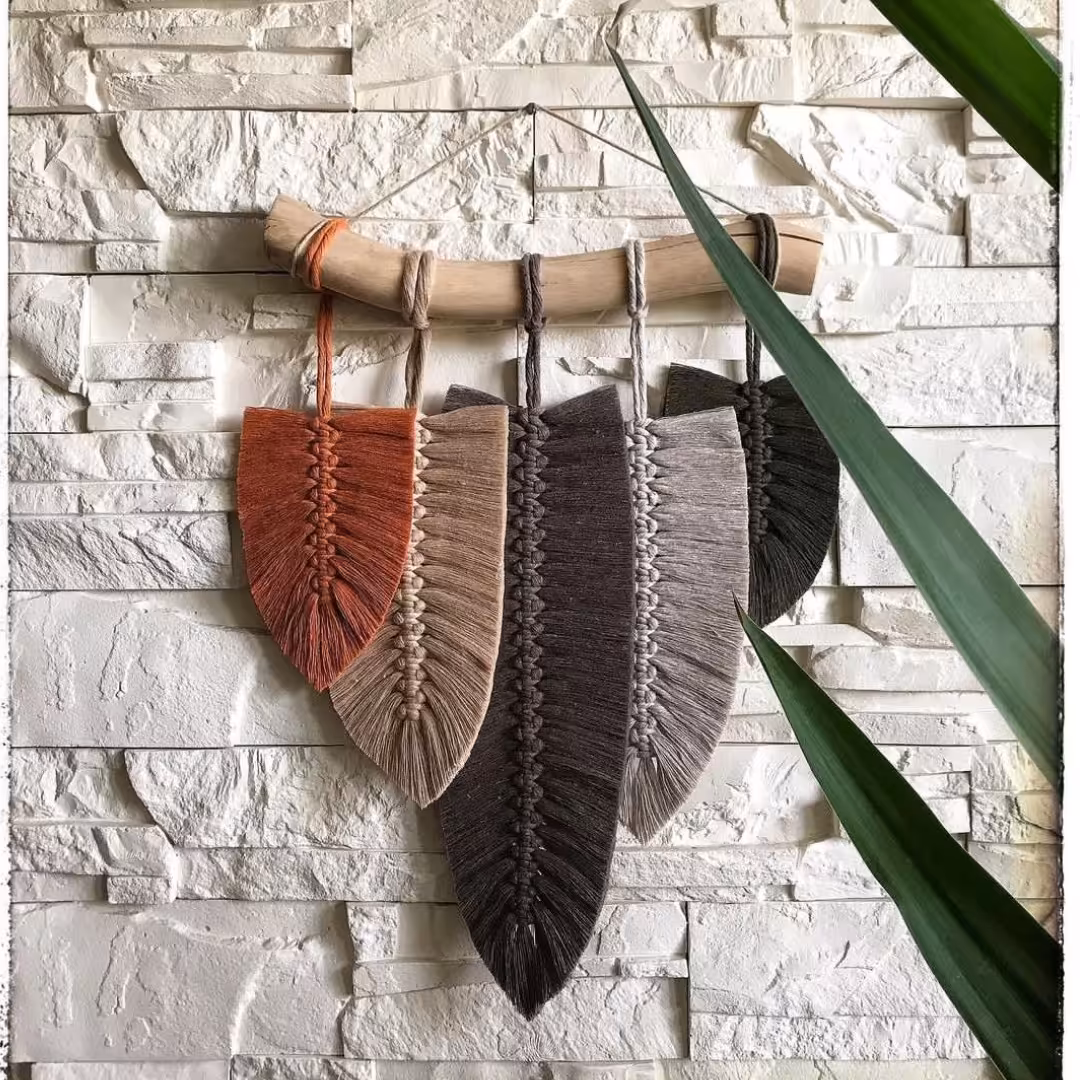 دیوارکوب پر مکرومه بافی طرح سارا