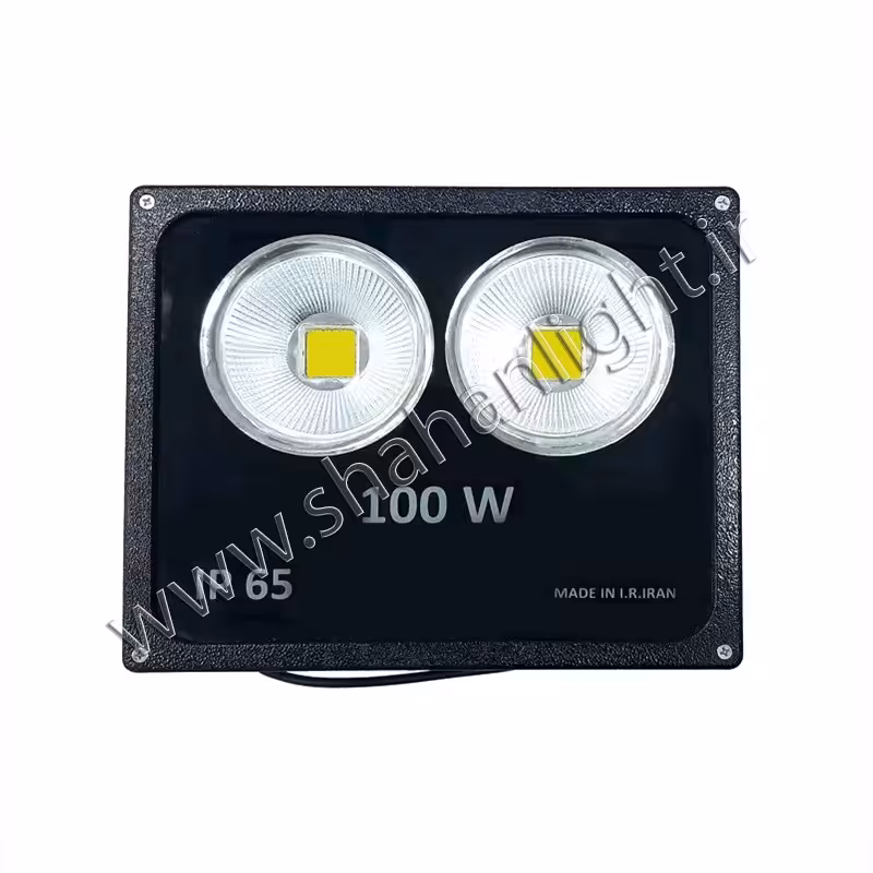 پرژکتور 100 وات جنس درجه یک سفید افتابی نچرال ترکیبی الومینوم ضخیم ضد اب ایپی دار 65 نورافکن