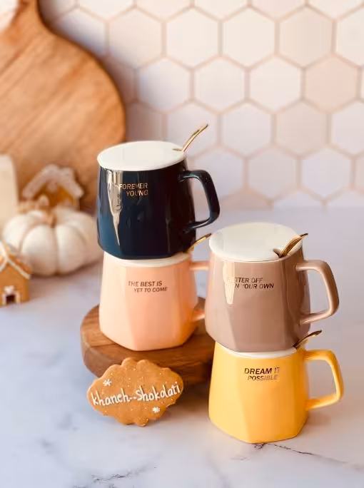 ماگ درب دار رنگی