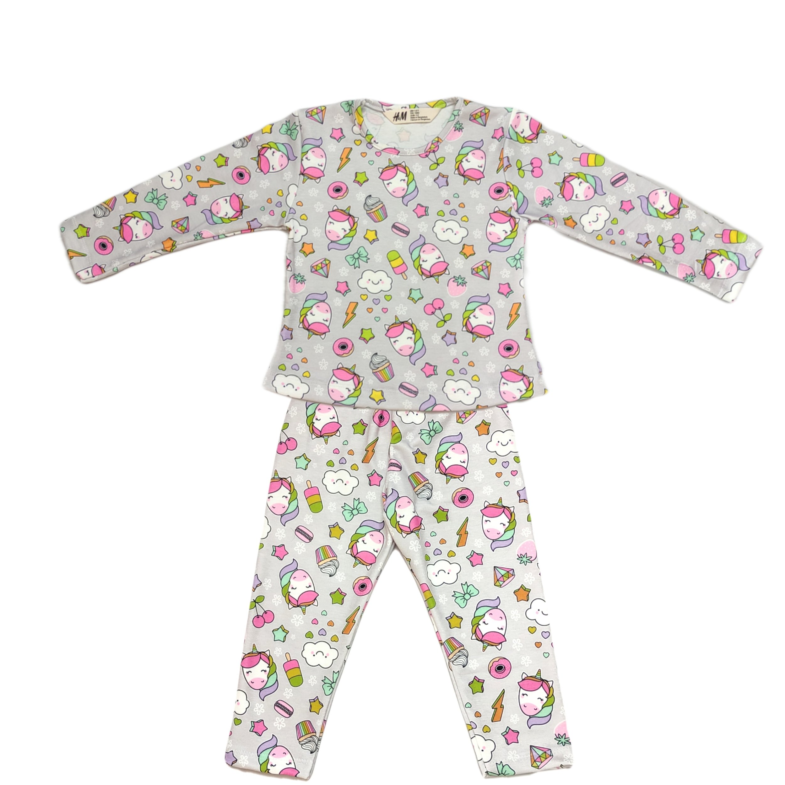 بلوز شلوار وارداتی دخترانه طرح یونیکرن