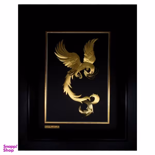 تابلو طلا کوب زرکات طرح سیمرغ مدل F145