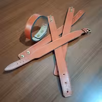 دستبند ساده چرم طبیعی