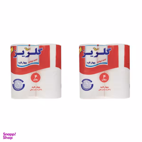دستمال توالت گلریز مدل AB-4 بسته 2 عددی