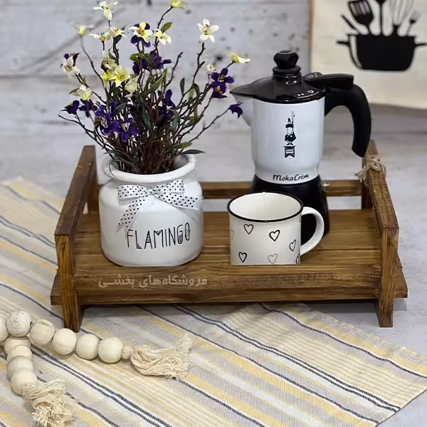 رایزر چوبی مستطیل مدل دسته دار