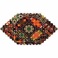 رومیزی مخمل طرح سنتی سایز 30 در 50 مدل T17-543 شرکت رنس