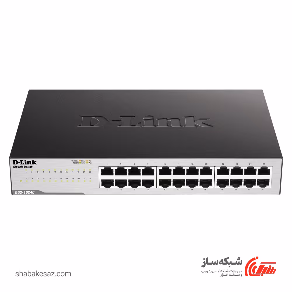 قیمت و خرید سوئیچ دی لینک D-Link DGS-1024C رومیزی / رکمونت 24 پورت 10/100/1000Mbps - شبکه ساز