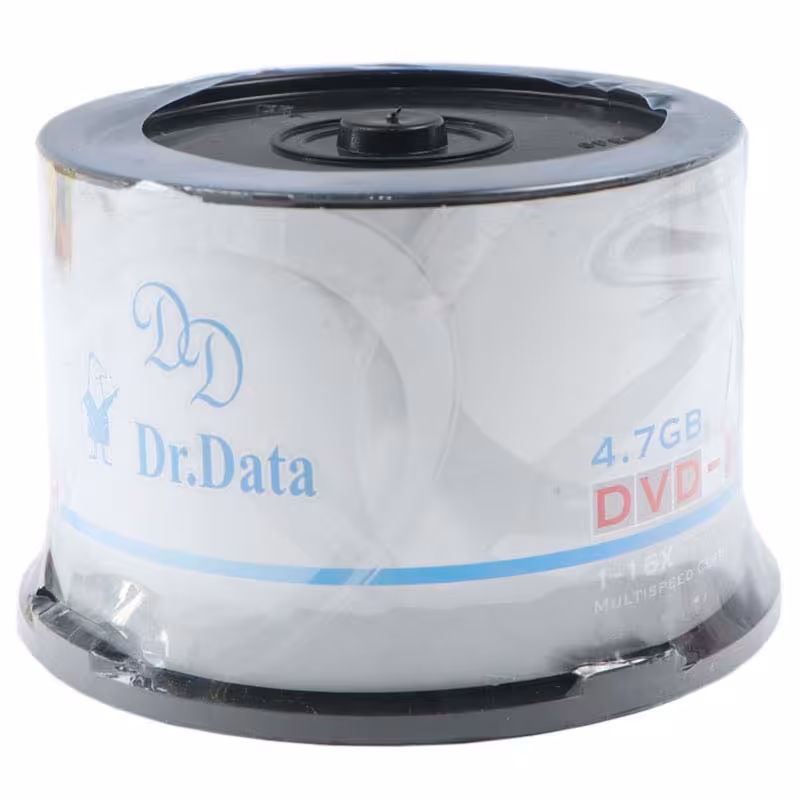 DVD خام 4.7 گیگ دکتر دیتا DR.DATA بسته 50 عددی