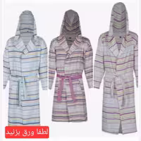 حوله یزدی تن پوش نخی   کلاهدار  ابراهیمی سایز ایکس   لارج   قد حوله از سرشانه تا پایین 125