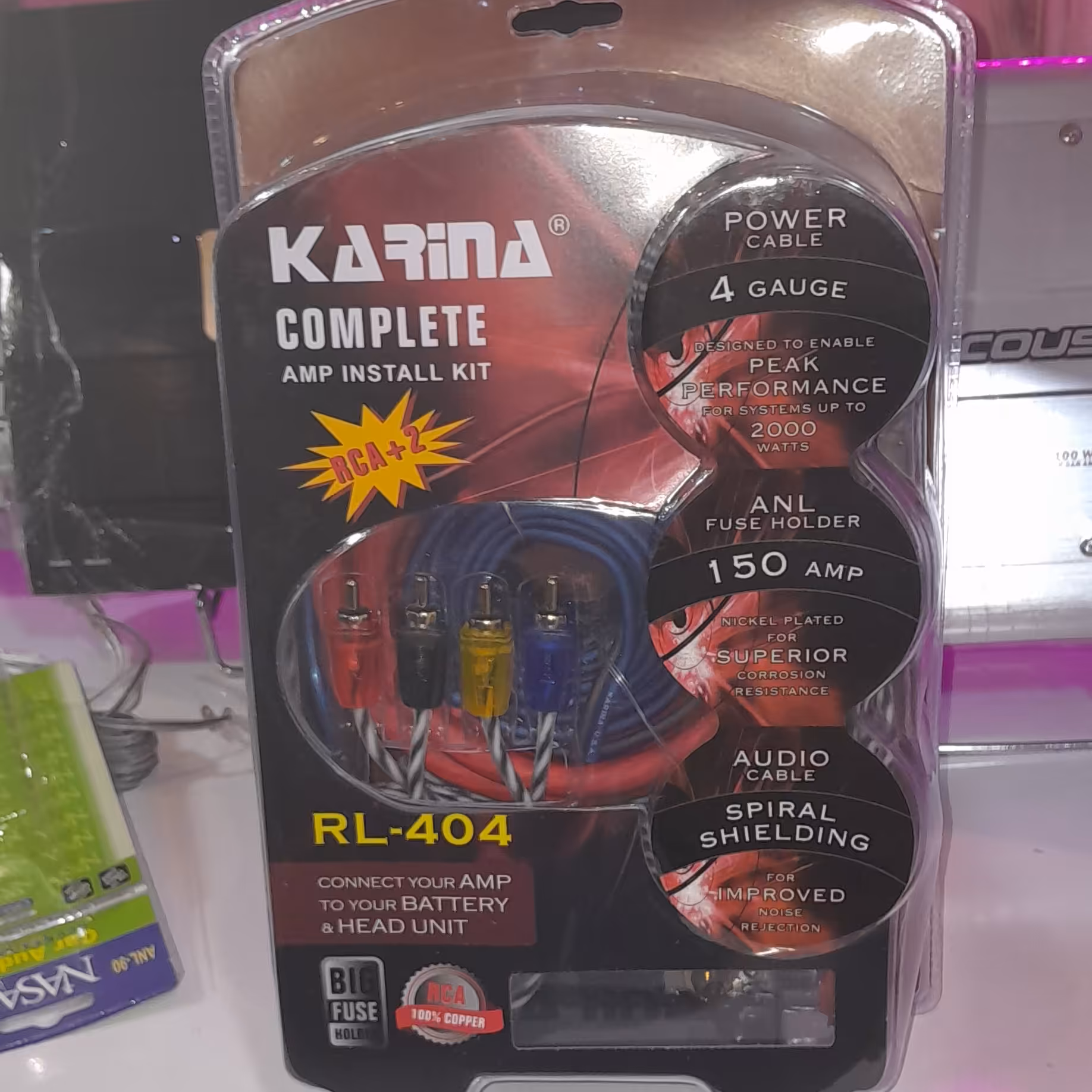 پک آرسی سیستم  کارینا 4گیج 7تیکه فیوز بزرگ 