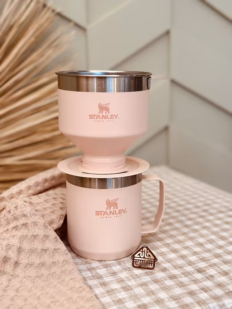 قهوه ساز و کمپ ماگ استنلی صورتی