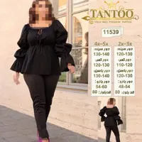 بلوز مجلسی مشکی ابروبادی سایزبزرگ برند TANTOO