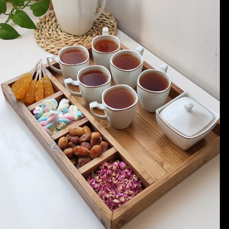 سینی تمام چوب روسی رنگ و ابعاد دلخواه شما 