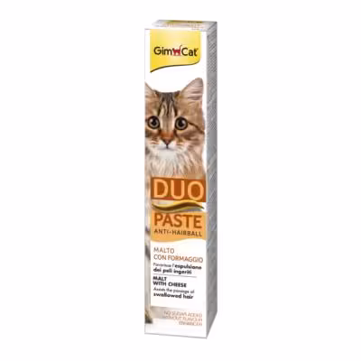 خمیر ضدگلوله‌مویی دوقلو گربه جیم‌کت با مالت و پنیر مدل Duo-Paste وزن 50 گرم