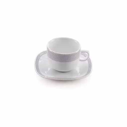 سرویس چای خوری لورن طلایی کواترو چینی زرین 6 نفره 12 پارچه