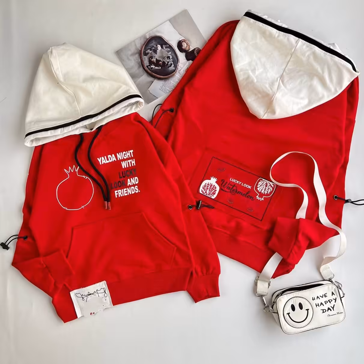 هودی تک شب یلدایی دخترانه و پسرانه پارچه ترک