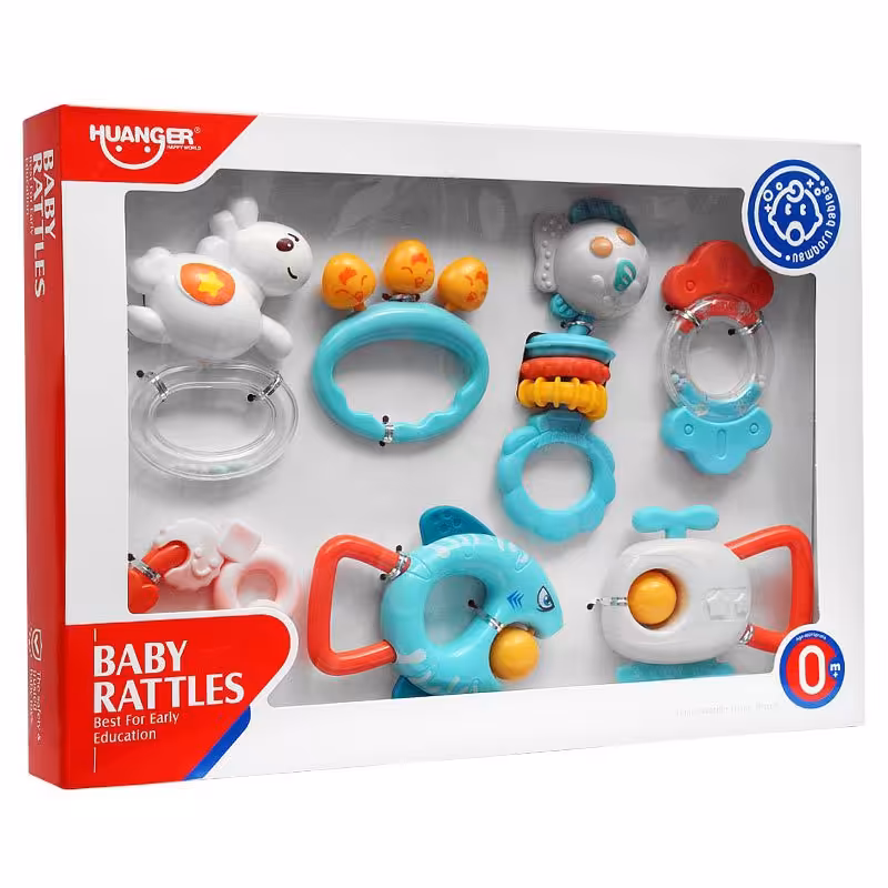 ست جغجغه و دندانگیر 7 عددی هانگر Huanger  کد HE0131