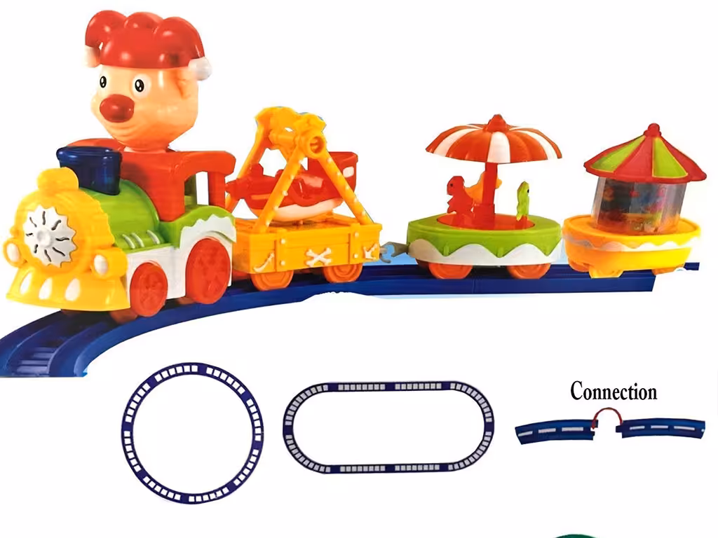 قطار ریلی اسباب بازی طرح دلقک لوکوموتیوران