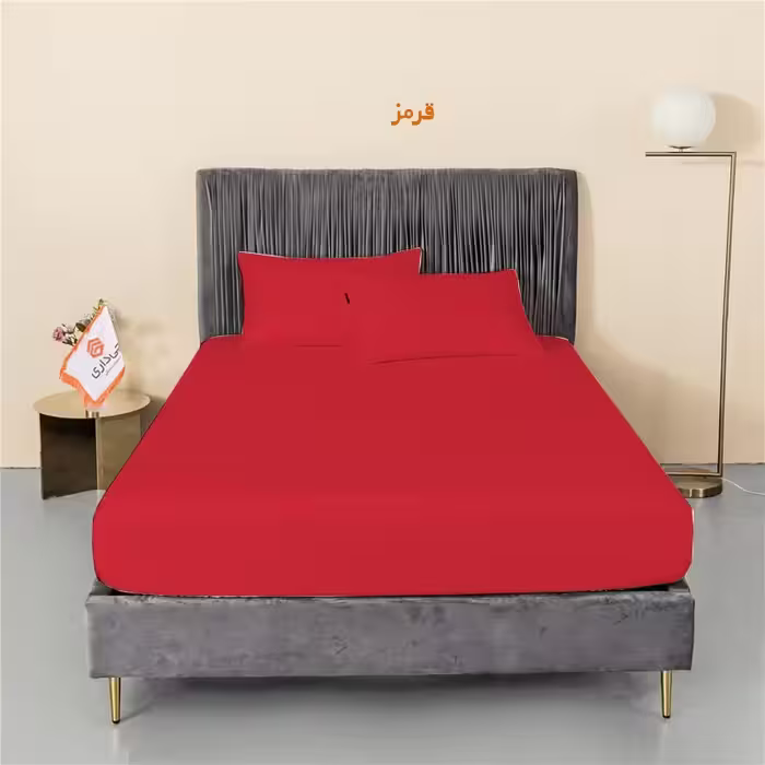 سرویس ملحفه چیداری مدل میکرو دو نفره سه تکه 180در200 رنگ قرمز