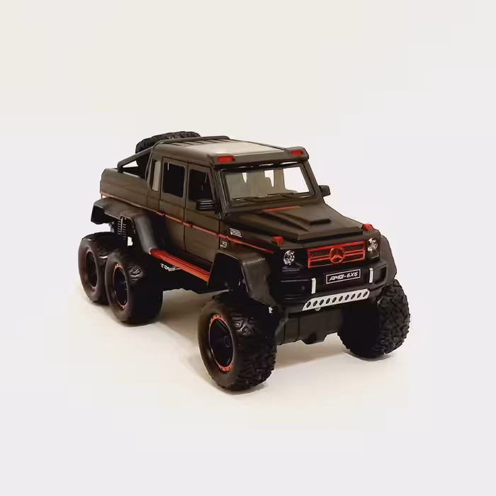 ماکت ماشین Mercedes Benz g63   آفرودی 6 چرخ رنگ مشکی برند Chezhi مقیاس یک بیست و چهارم طول 23.5 سانتی متر