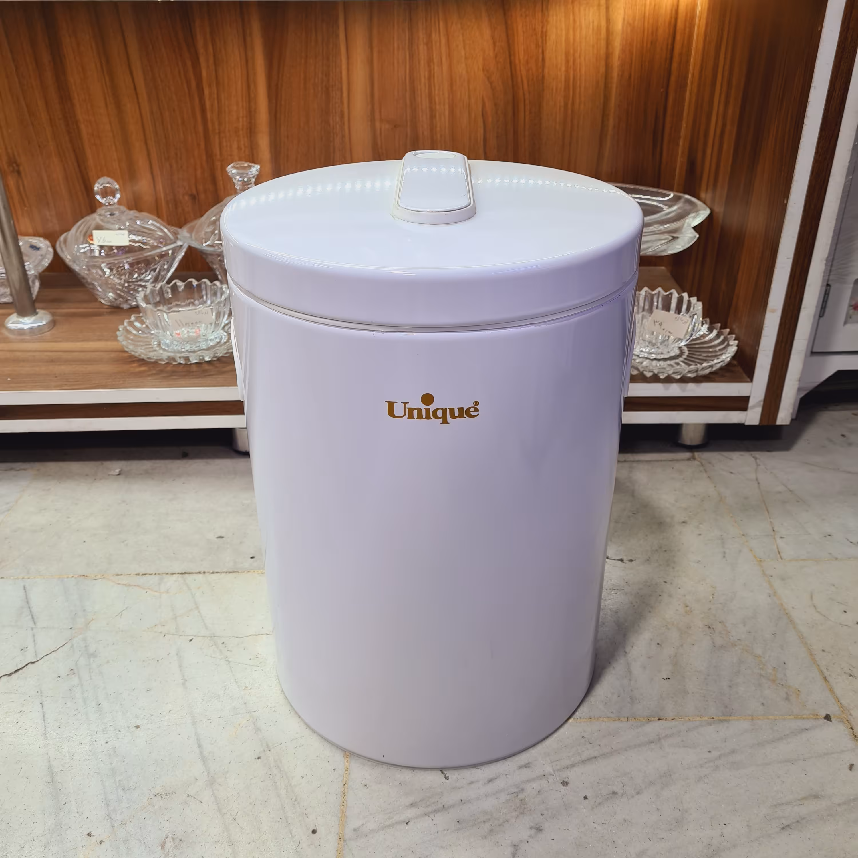 سطل برند 10 کیلویی استیل به رنگ سفید برند یونیک