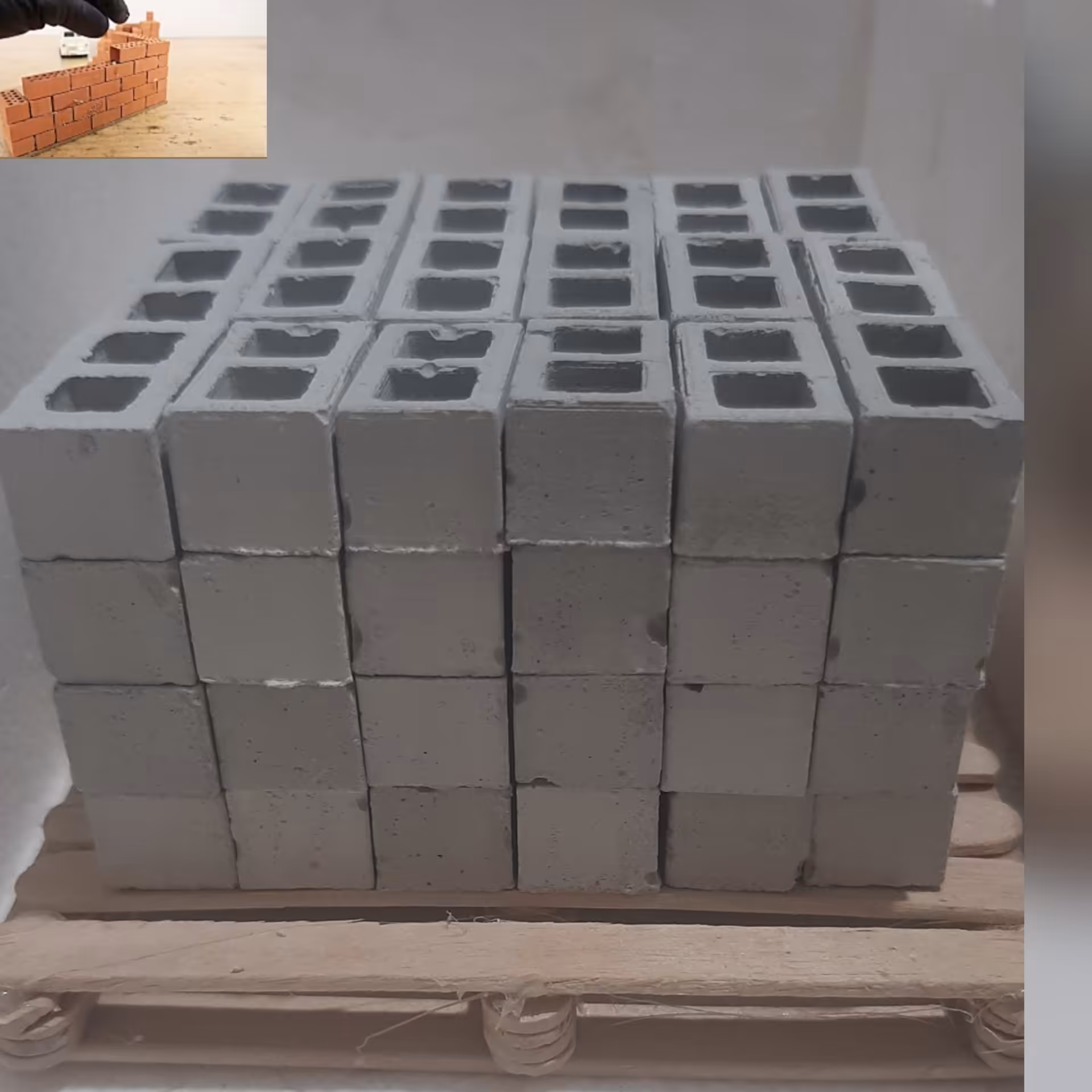 بلوک سیمانی بدون زبانه وزن 5گرم اندازه 3سانت طول 1.5 سانت عرض 1.5 سانت ارتفاع 