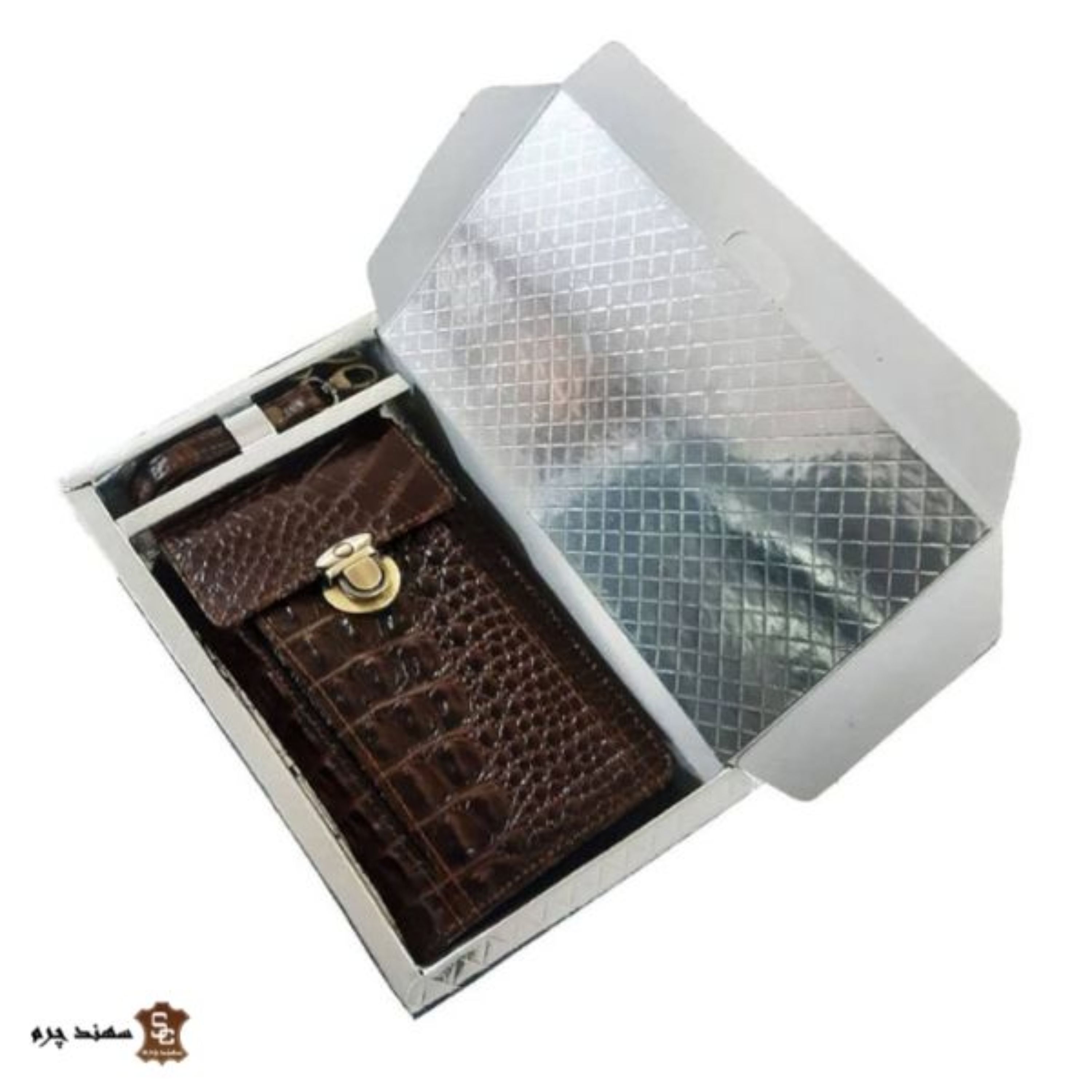 کیف پاسپورتی طرح کروکودیلی سهندچرم کدD2-103 