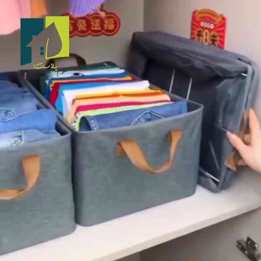 باکس نظم دهنده لباس جمع شونده رنگ طوسی