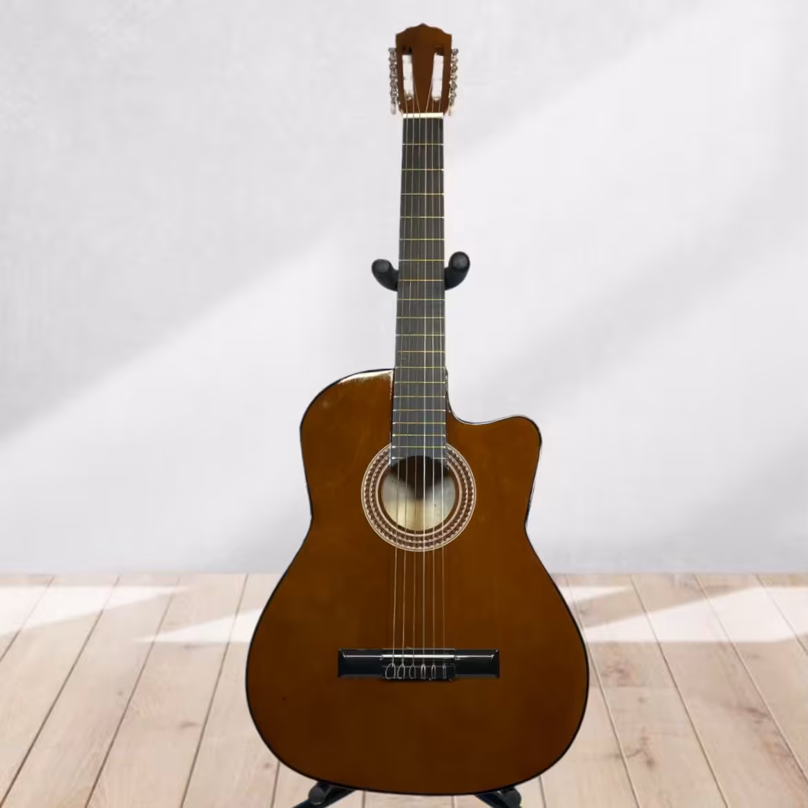 گیتار هنرجویی رنگ قهوه ای به همراه سافت کیس و ارسال رایگان به سراسر ایران