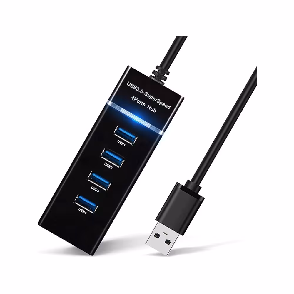 هاب USB 3.0 با 4 پورت با طول کابل 1.2 متر