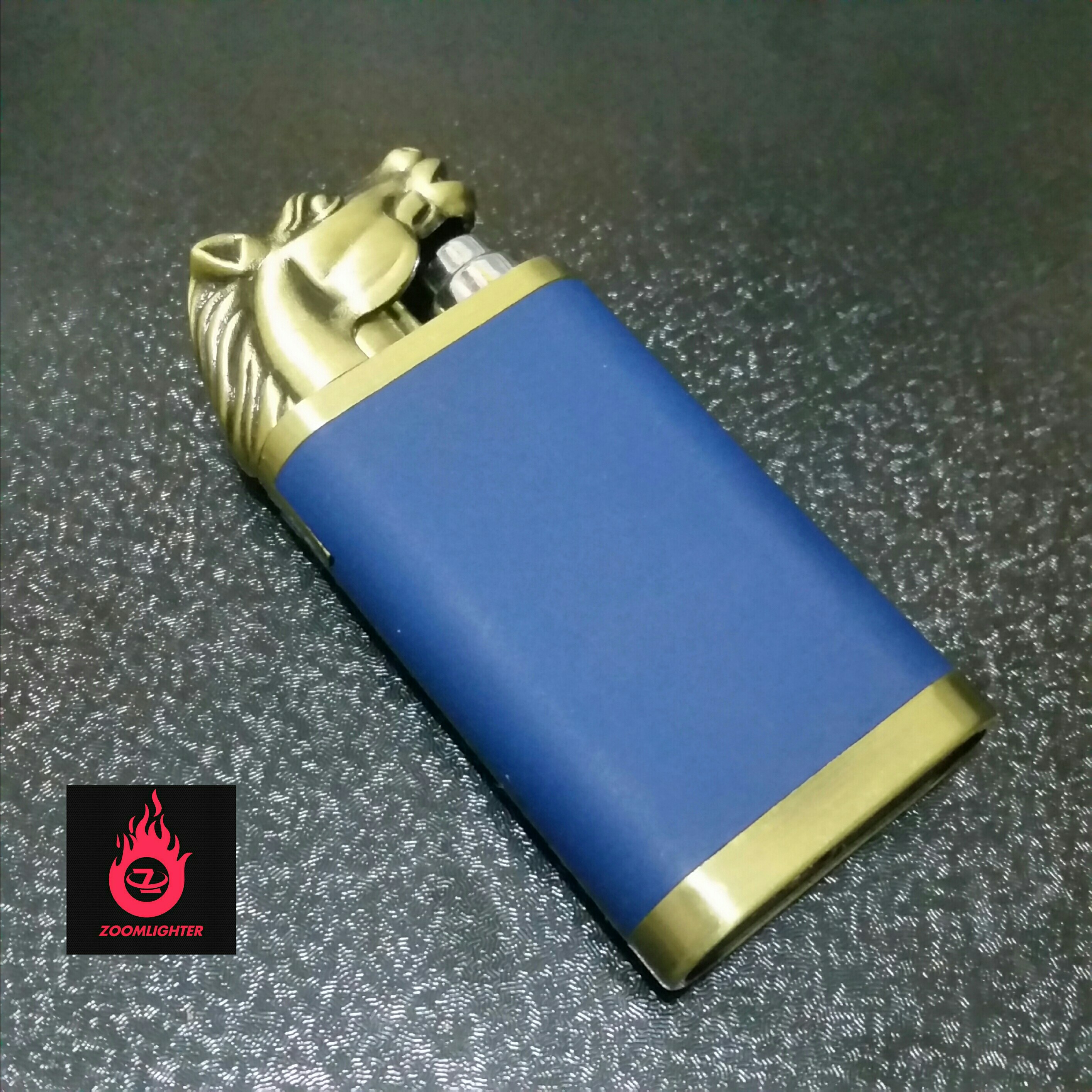 فندک گازی دو حالته طرح اسب آبی رنگ