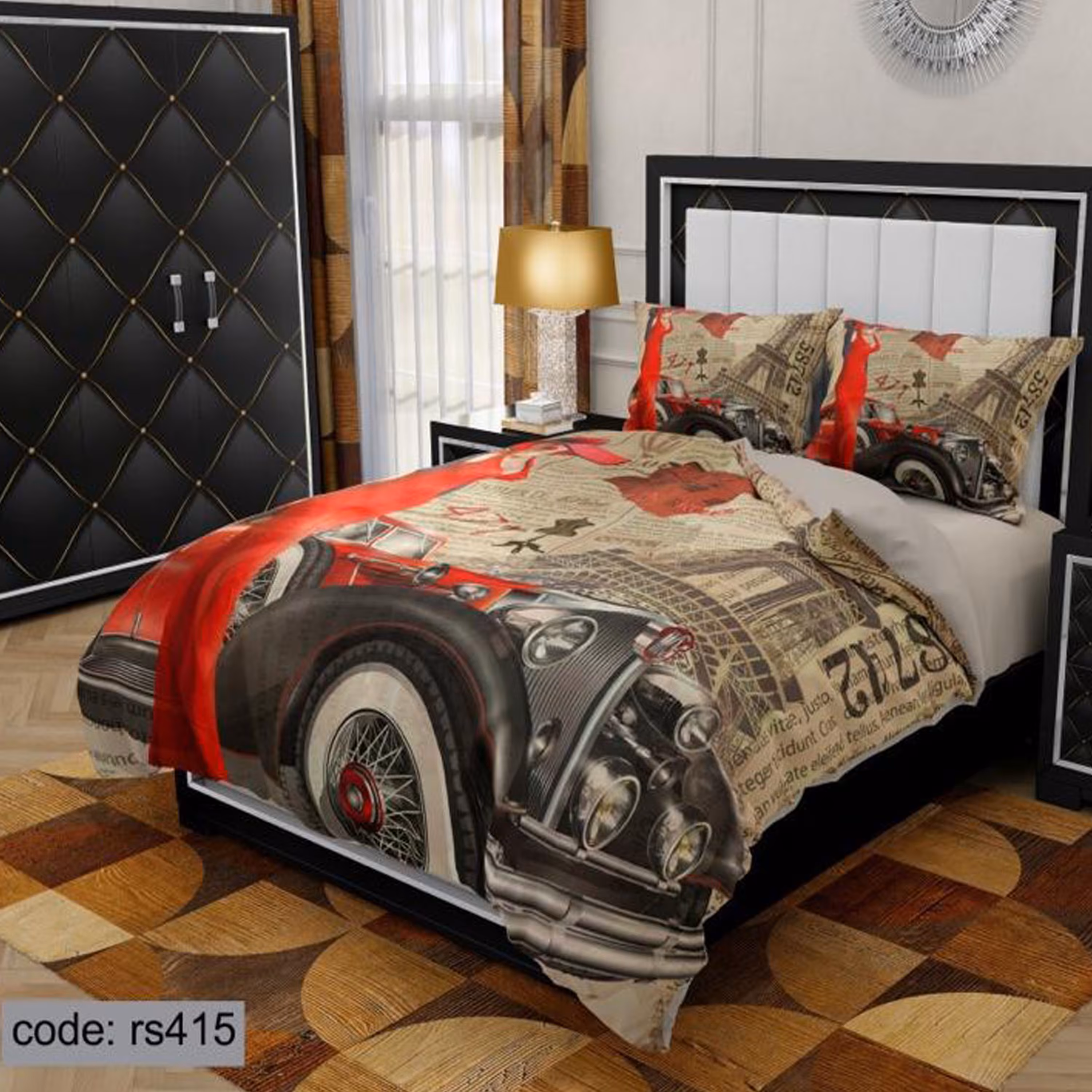 سرویس روتختی 1 نفره تنسل چاپی برندترک لند (Turk Land)  کد rs 415