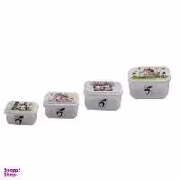 ظرف نگهدارنده طرح یونیکورن مدل بلوط کد YP-MOSTATIL-04 مجموعه 4 عددی