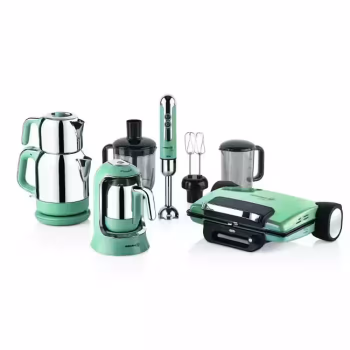 ست غذاساز گوشت کوب ، گریل ، چای ساز و قهوه جوش کرکماز (اصلی) مدل 1814