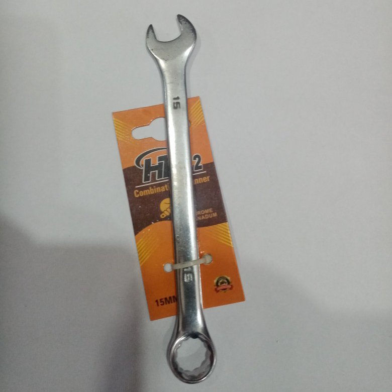 آچار تک سایز یک سر رینگ یک سر تخت نمره 15