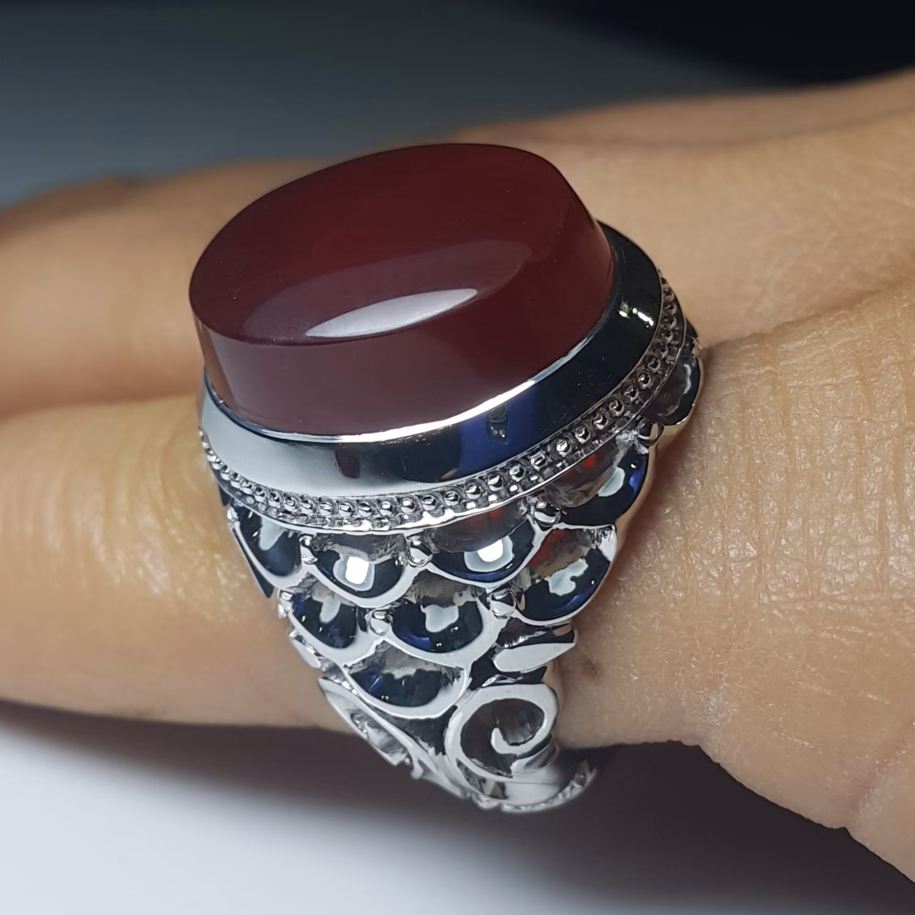 انگشتر عقیق سرخ یمنی (20)