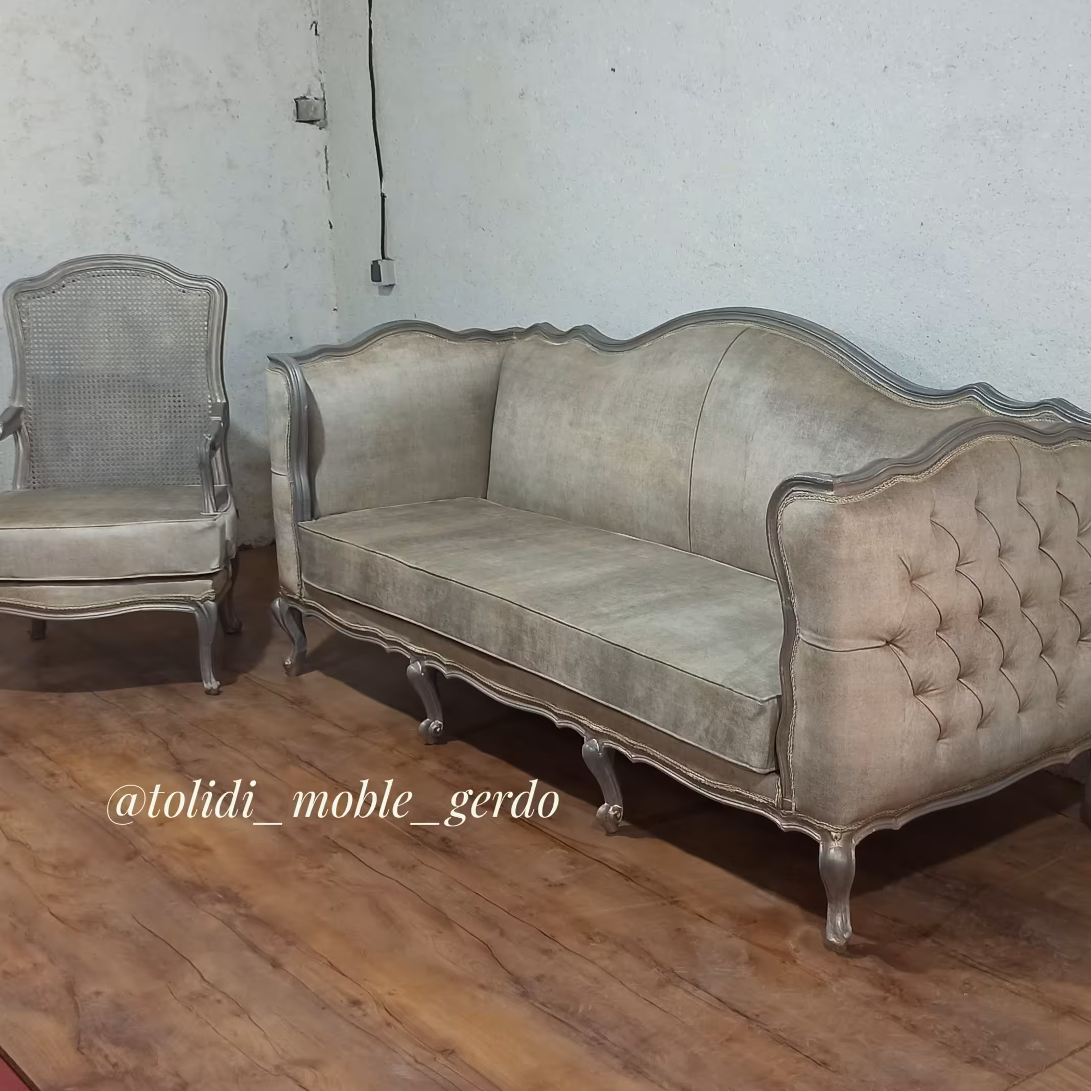 مبل مدل فرانسوی چوب راش