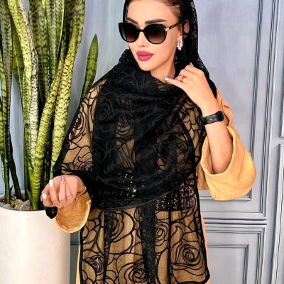ده مدل شال گیپور مجلسی مشکی