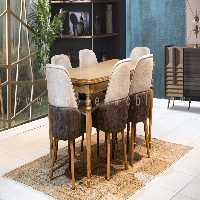 میز ناهار خوری کلاسیک و چوبی مدل مورانو