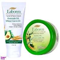 بسته کرم مرطوب کننده لابورن (laboren) مدل Jojoba و Avacado بسته 2 عددی حجم 250 میلی‌لیتر