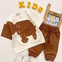 ست اسپرت فیل نخ پنبه دورو