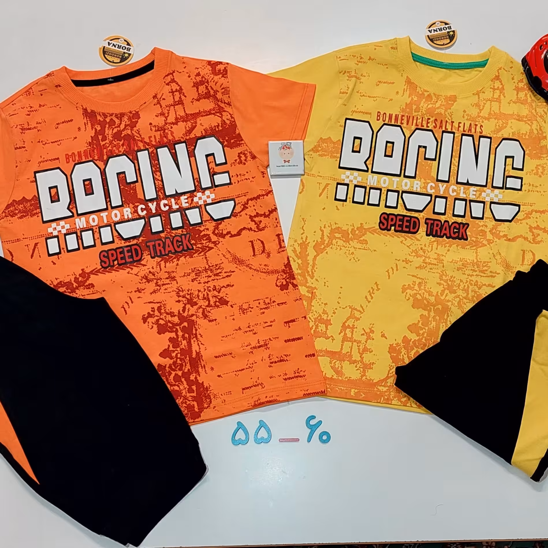 تیشرت و شلوارک پسرونه طرح Racing بسیار با کیفیت و کاربردی در دو سایز و دو رنگ