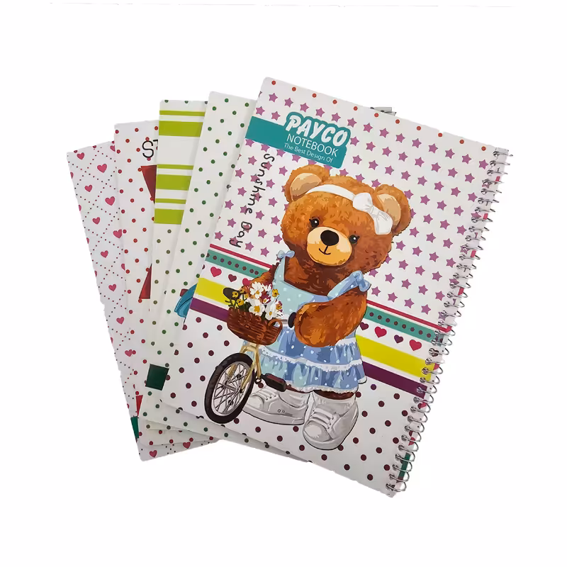 دفتر 50 برگ 3 خط تک سیم جلد طلقی