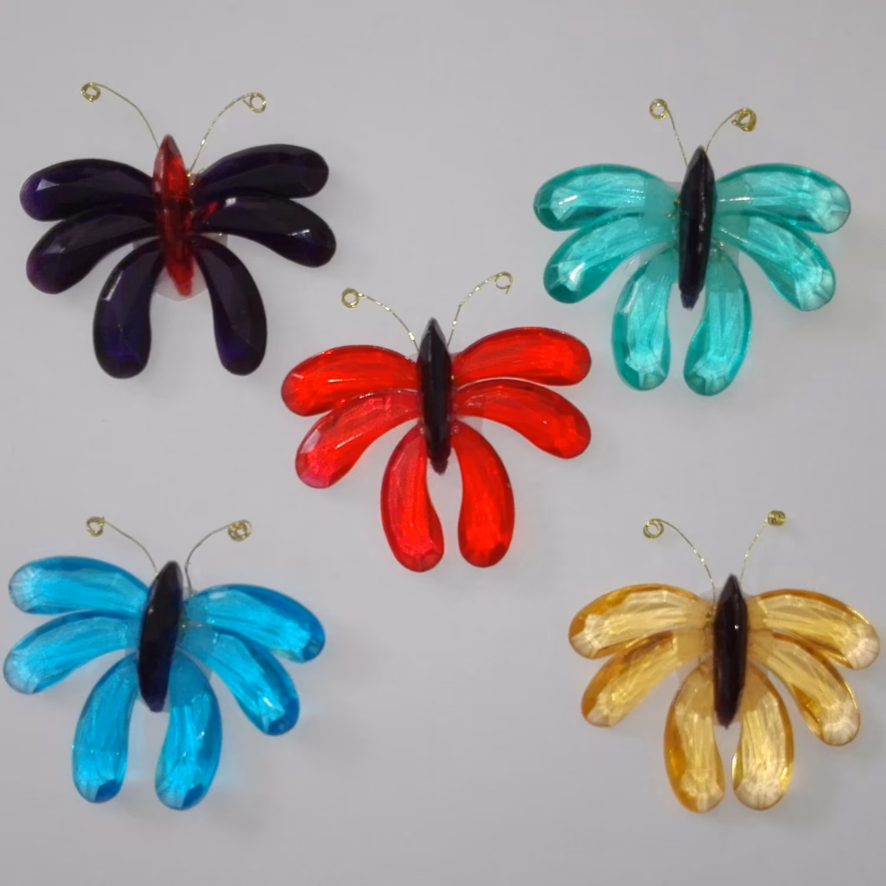 مگنت یخچال کریستالی طرح پروانه - چند رنگ