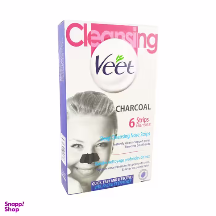 چسب‌ پاک کننده بینی ویت مدل Charcoal بسته 6 عددی